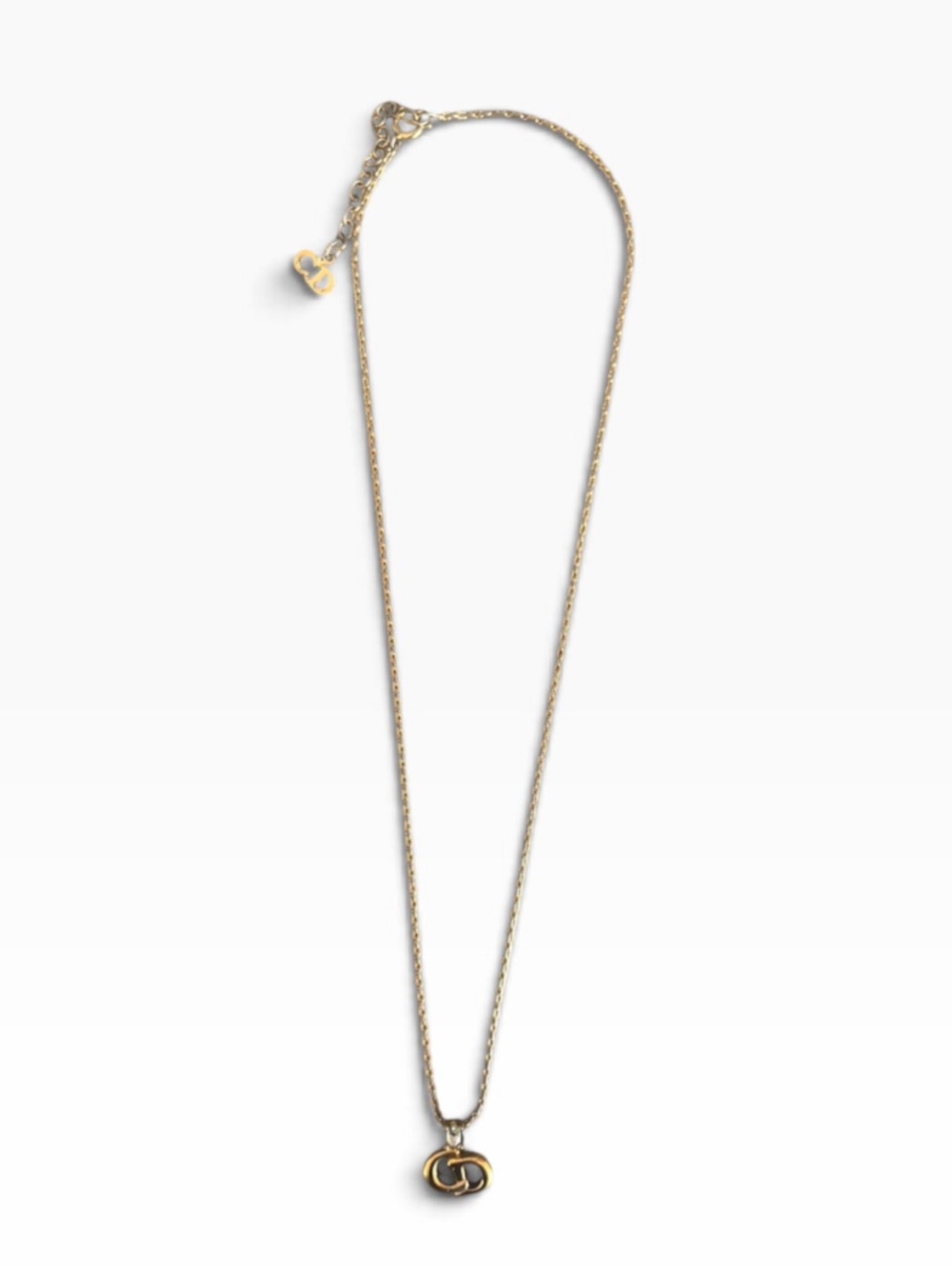 Dior Vintage Crystal Logo Necklace - Picture 4 of 5